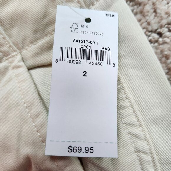 GAP Mid Rise Downtown Khakis Chino Beige Ankle Pants Size 2, NWT! - Picture 9 of 10